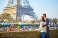 Young romantic couple in Paris Royalty Free Stock Photo