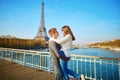 Young romantic couple in Paris Royalty Free Stock Photo