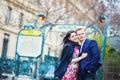 Young romantic couple in Paris Royalty Free Stock Photo