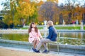 Young romantic loving couple in Paris Royalty Free Stock Photo