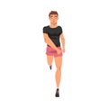 Young Running Man, Male Athlete in Sports Uniform Running Marathon, Training, Jogging, Doing Morning Workout on Isolated