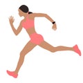 Young running woman vector illustration design