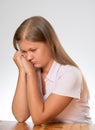 Young sad woman with problem Royalty Free Stock Photo