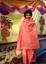 Young sadhu with forehead makeup, simhasth maha kumbh mela 2016, Ujjain India Royalty Free Stock Photo