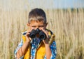 Young safari boy. Royalty Free Stock Photo