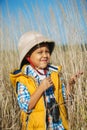 Young safari boy. Royalty Free Stock Photo