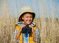 Young safari boy. Royalty Free Stock Photo