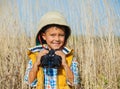 Young safari boy. Royalty Free Stock Photo