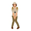 Young safari or zookeeper man need a pee Royalty Free Stock Photo