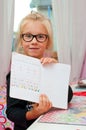 Young schoolgirl doing homework Royalty Free Stock Photo