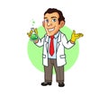 Young Scientist Cartoon