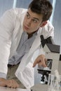 Young scientist consulting his colleagues Royalty Free Stock Photo