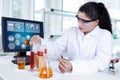 Young scientist doing medical research Royalty Free Stock Photo