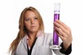 Young Scientist Woman holding a Tube