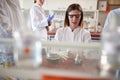 Young scientists work in a laboratory. Science, chemistry, lab, people Royalty Free Stock Photo