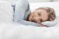 Young woman in bed Royalty Free Stock Photo