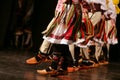 Young Serbian dancers in traditional costume. Folklore of Serbia Royalty Free Stock Photo