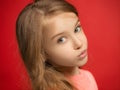 Young serious thoughtful sad teen girl Royalty Free Stock Photo