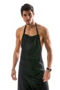 Young shirtless chef or waiter wearing only Royalty Free Stock Photo