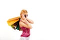 Young shopping girl with colourfull bags