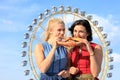 Girl with dirndl does oktoberfest wiesn in munic Royalty Free Stock Photo