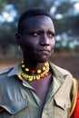 Young shepherd Turkana (Kenya) Royalty Free Stock Photo