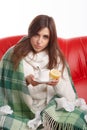 Young sick woman Royalty Free Stock Photo