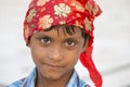 Young Sikh boy visiting the Golden Temple in Amritsar, Punjab, India.