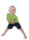 Young silly boy on white Royalty Free Stock Photo