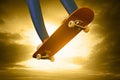 Young skateboarder jumping 3d illustrations