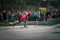 Young skater in action in Maglaj, Bosnia and Herzegovina