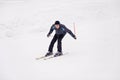 Young skier, skiing in a Austrian mountain resort Royalty Free Stock Photo