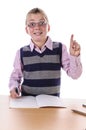 Young smart schoolboy has an idea Royalty Free Stock Photo