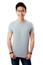 Young smiling asian man standing Royalty Free Stock Photo