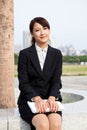 Young and smiling businesswoman