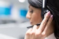 Female call centre operator doing her job Royalty Free Stock Photo