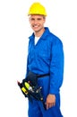 Young smiling industrial contractor