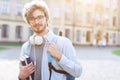 Happy student passed tests. Royalty Free Stock Photo