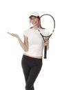 Young smiling tennis player Royalty Free Stock Photo