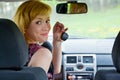 A young smiling woman with keys of car Royalty Free Stock Photo