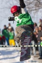 Young Snowboarder Jumping Royalty Free Stock Photo