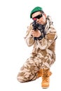 Young soldier with a rifle Royalty Free Stock Photo