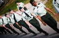 Young Soldiers Marching Royalty Free Stock Photo