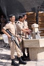 Young soldiers at the Western Wall in Jerusalem