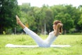 Young sport girl do yoga Royalty Free Stock Photo