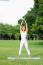 Young sport girl do yoga Royalty Free Stock Photo