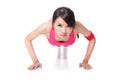 Young sport Woman Doing Push Up