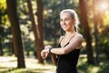 Young Sportish Woman With The Sports Watch Royalty Free Stock Photo