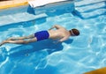 young sports swimmer in pool Royalty Free Stock Photo