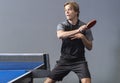 Young sportsman playing table tennis Royalty Free Stock Photo